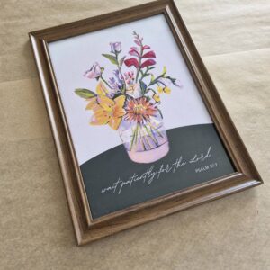 Κάδρο Psalm 37:7 (σκούρο ξύλο)