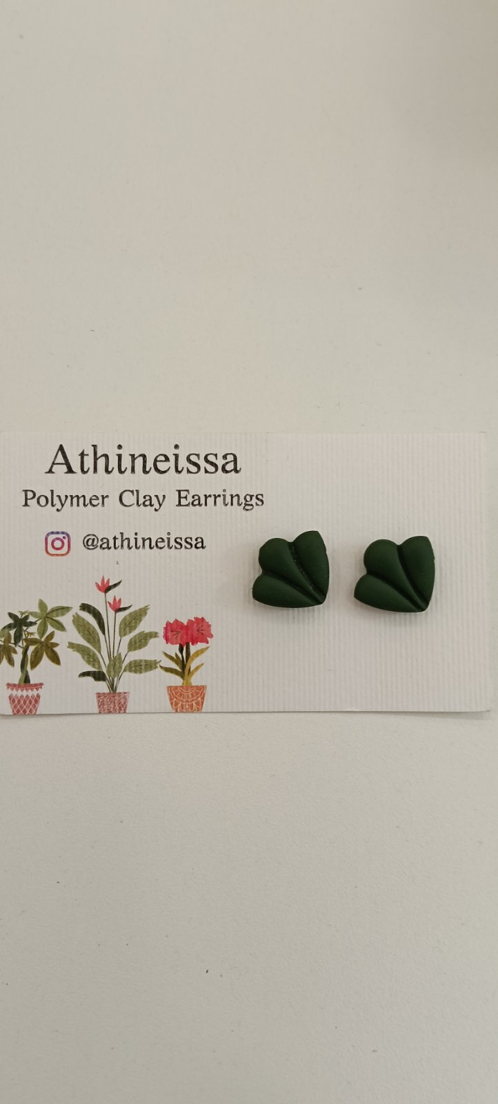 Athineissa Handmade Small Green Earings