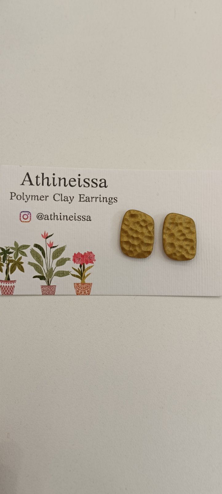 Athineissa Handmade Small Golden Earings