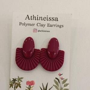 Athineissa Handmade Earings Maroon