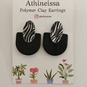 Athineissa Handmade Earings Ζebra Print