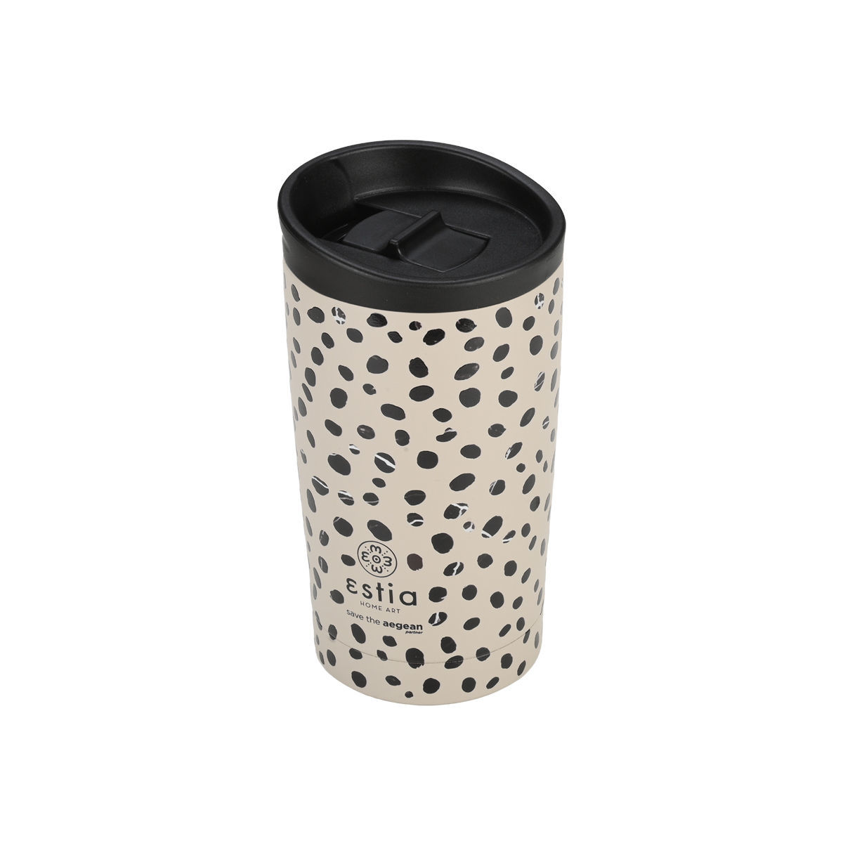 ΘΕΡΜΟΣ TRAVEL MUG SAVE THE AEGEAN 350ml LEOPARD TAUPE - Image 2